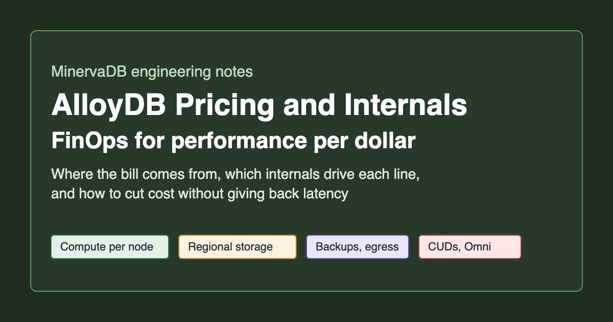 AlloyDB pricing, internals and FinOps: performance per dollar on Google AlloyDB