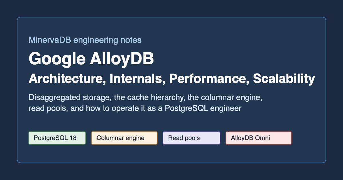 Google AlloyDB architecture, internals, performance and scalability