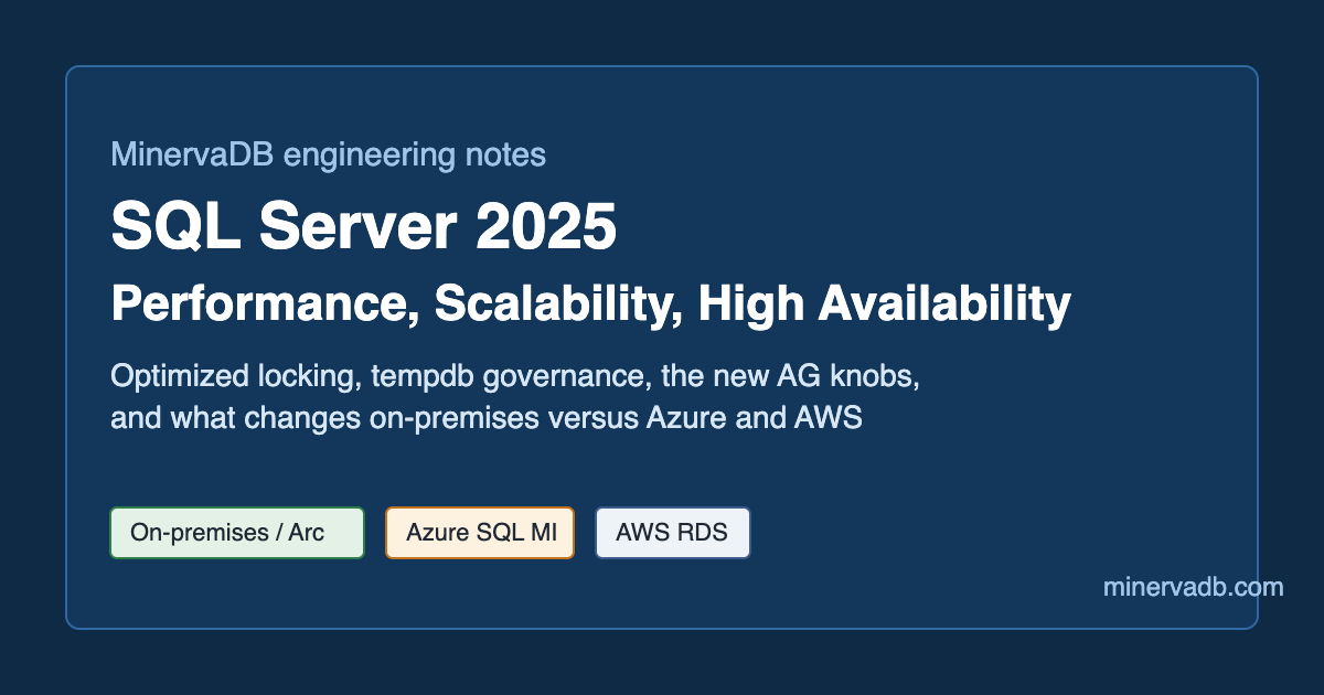 SQL Server 2025 performance, scalability and high availability on-premises and in the cloud